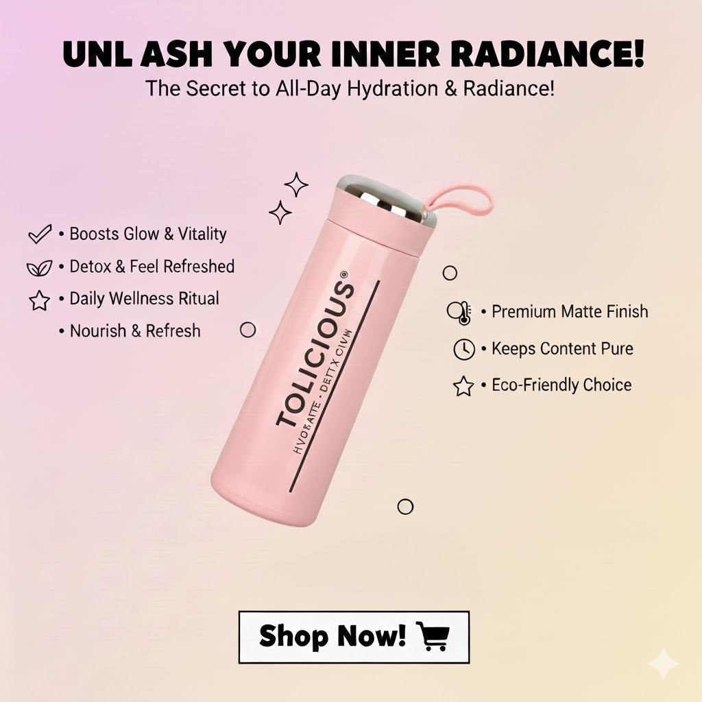 Tolicious Hydration Water Bottle for Wellness & Fitness