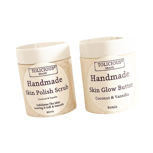Foaming Skin Polish Scrub With Exfoliating and Moisturizing Effect From Tolicious Brand. Handmade In The UK Skin Care Brand
