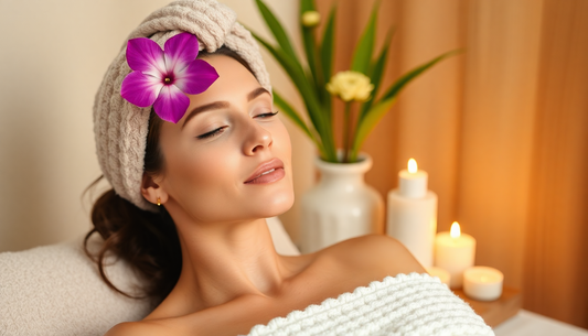 Natural skincare on mental and physical wellness show a lady in spa