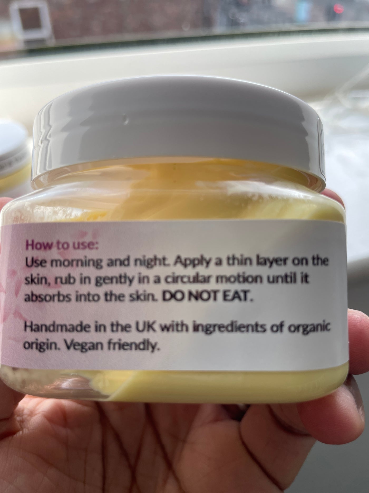 Coconut and Vanilla Skin Glow Butter.  Freshly handmade in the UK