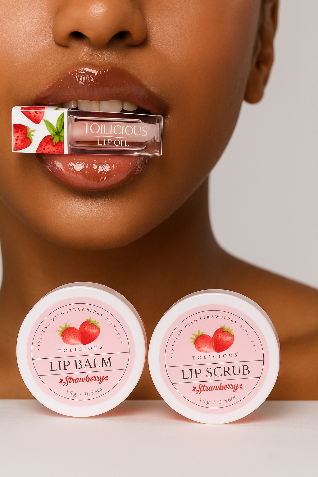 3 Pieces Lip Care Set Coconut & Strawberry
