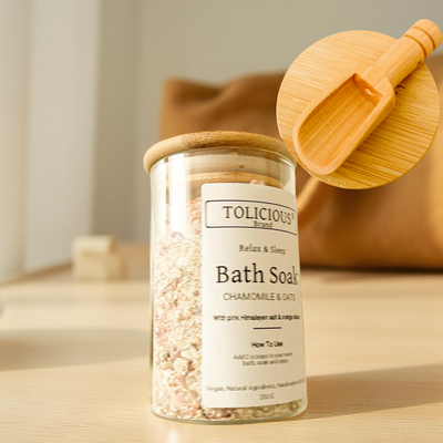 Handmade Bath Soak Infused With Oats and Dry Orange Slice. Rose Petals or Chamomile.