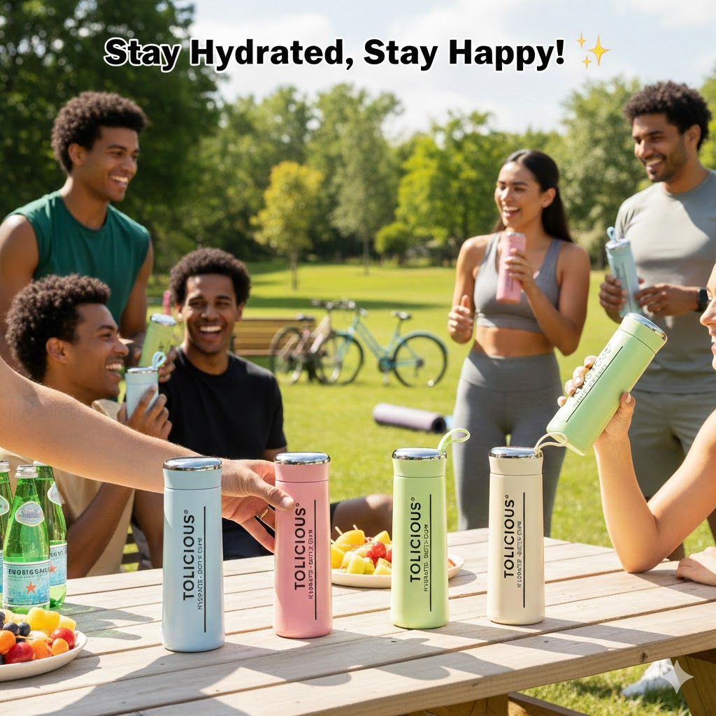 Tolicious Hydration Water Bottle for Wellness & Fitness