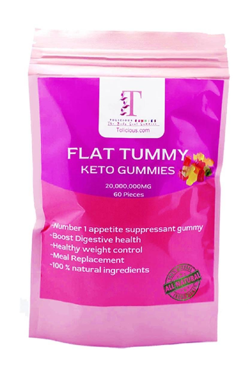 Non-Apple Cider Vinegar Flat Tummy Keto Healthy Gummies For Flat Tummy & Weight Loss - Tolicious