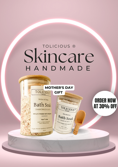 Handmade Bath Soak Infused With Oats and Dry Orange Slice. Rose Petals or Chamomile.