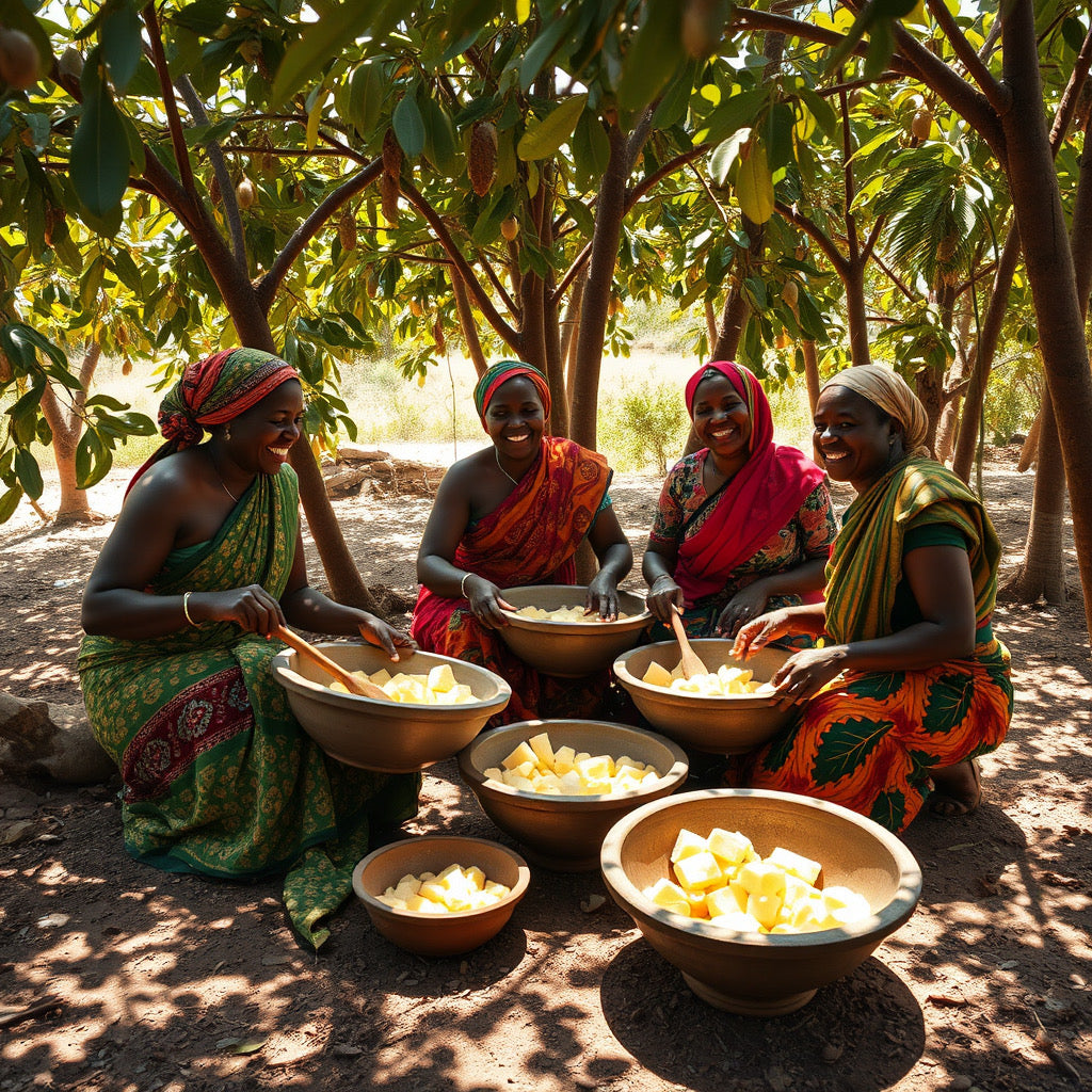 Organic raw unscented white shea butter. 100% organic natural moisturizer for sensitive skin and hair.